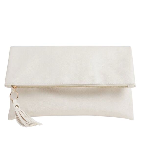 Rachel Miriam Winter White Clutch Bag Purse MSRP $148 New in Sealed Package - Picture 2 of 8